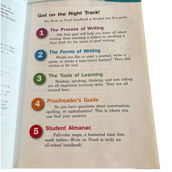 Write On Track A Handbook For Young Writers & Thinkers 2002 Paperback EUC - Picture 3 of 6